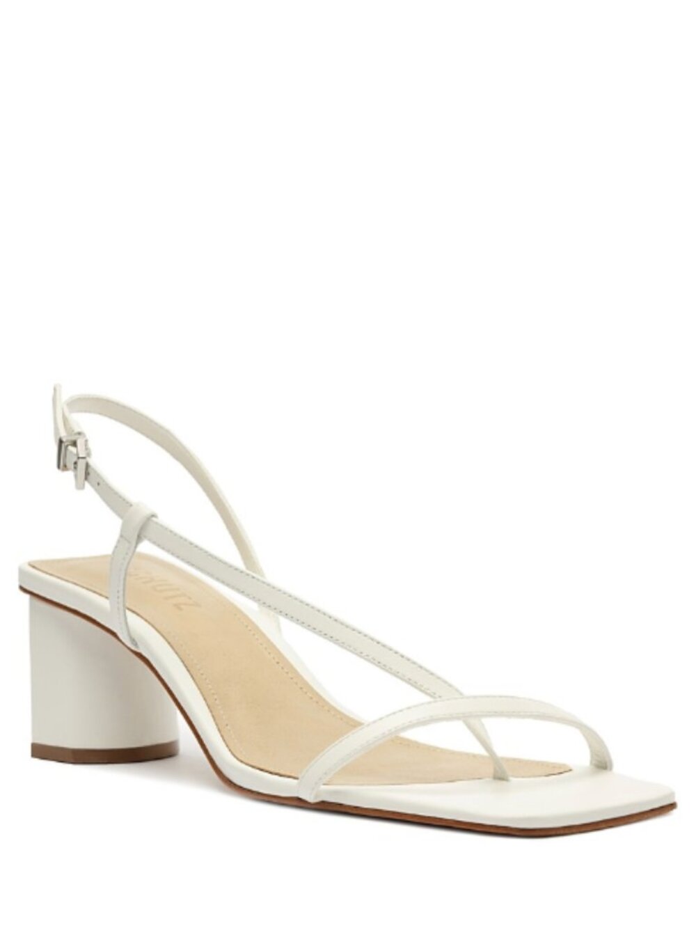 Schutz Heloise Leather Sandal 9 White